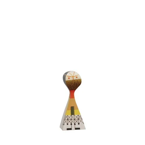 Wooden Doll No. 13 by Alexander Girard for Vitra — a whimsical, hand-painted solid wood collectible with midcentury folk art character.