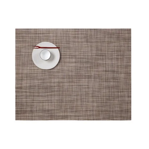 Chilewich Mini Basketweave Placemat in standard rectangular size, a modern woven design for everyday dining.