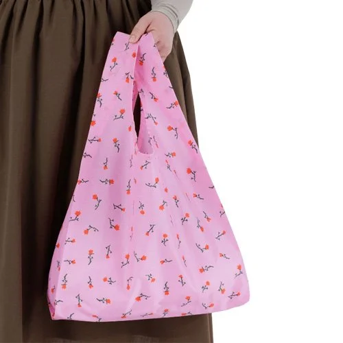 Recycled nylon reusable tote for groceries and daily carry