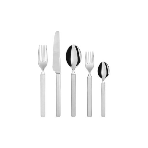 Alessi Dry Flatware Set designed by Achille Castiglioni in stainless steel.