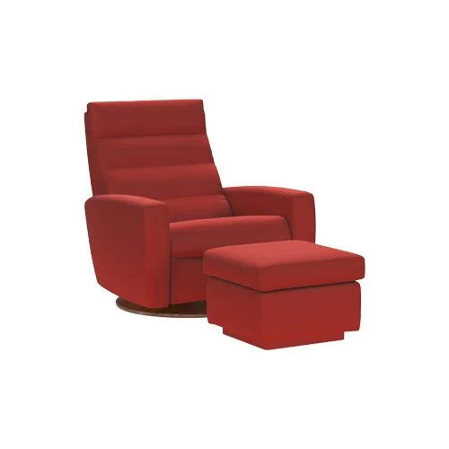 Lanier Comfort Air recliner with ottoman – tailored channel detail and weight-balanced design.