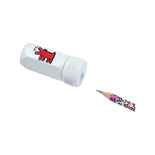Limited-edition Blackwing sharpener combining precision engineering with iconic Keith Haring artwork.