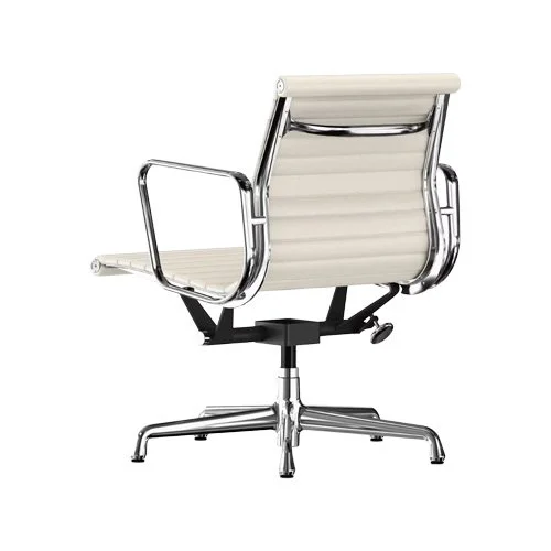 Herman Miller Eames Aluminum Group Management Chair in ivory 2100 series leather