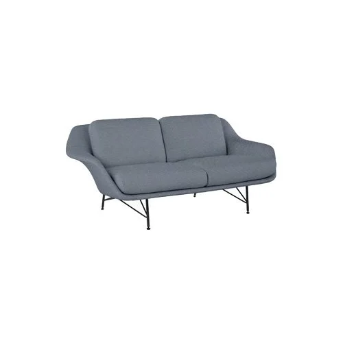 Contemporary lounge seating in warm neutral upholstery with tailored profile.