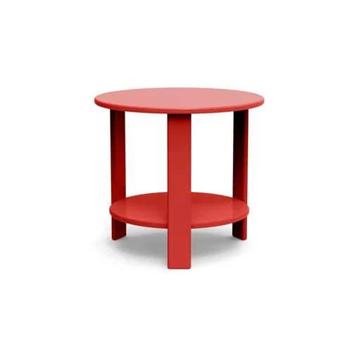 Eco-friendly HDPE end table with shelf detail and clean-lined design for patios and decks. (Copy)