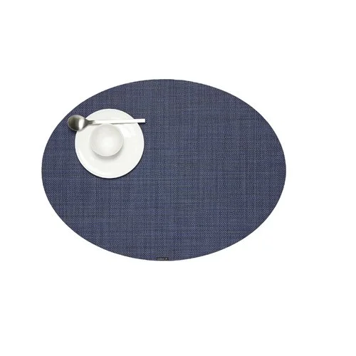 Mini Basketweave Oval Placemats by Chilewich – stylish, durable, and easy to clean for modern dining spaces.