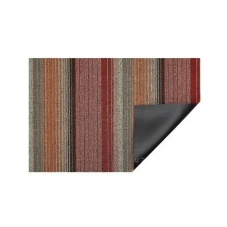 Chilewich Pop Stripe Shag Mat – vibrant, tufted floor mat for indoor/outdoor use with a modern striped design.