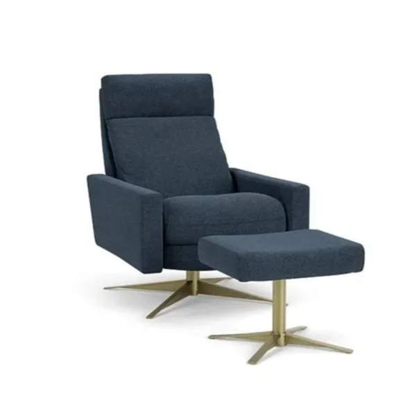 Cumulus Comfort Air Recliner with wood base in modern living room setting.