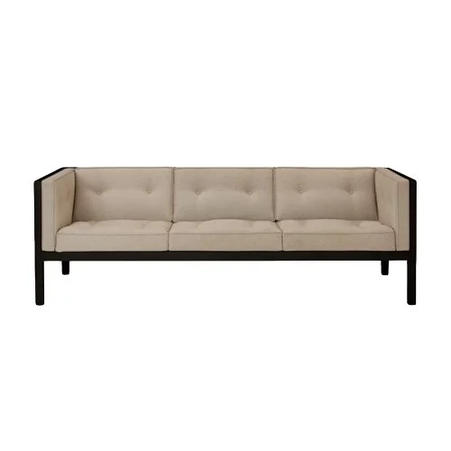 Modern upholstered sofa in 80" or 92" widths with tailored form and midcentury silhouette.