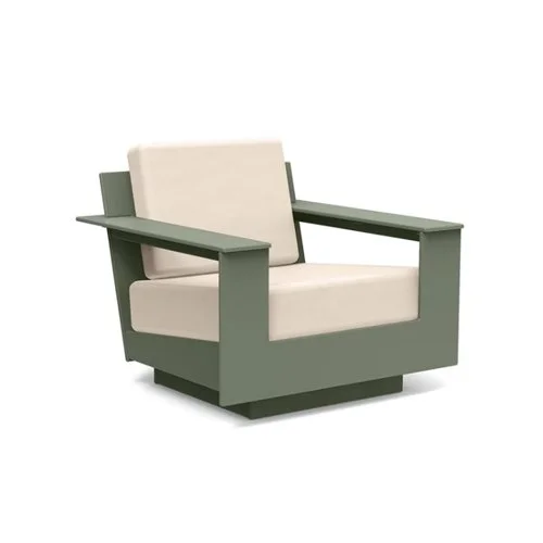Bold Nisswa Lounge Chair by Loll Designs crafted with HDPE and plush Sunbrella cushions.