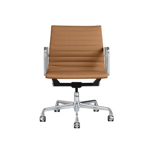Prone leather office chair designed by Charles and Ray Eames