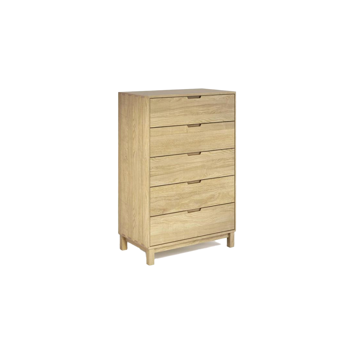 Copeland Oslo 5-Drawer Dresser, a Scandinavian-inspired solid wood storage piece.