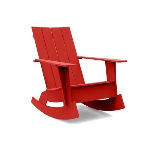 Modern flat-profile Adirondack rocking chair in recycled plastic (Copy)