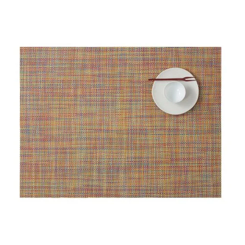 Elegant Chilewich Mini Basketweave Placemat, a contemporary accessory for both indoor and outdoor settings.