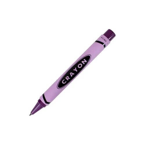 Purple crayon-style rollerball pen by Acme Studio, modern writing tool