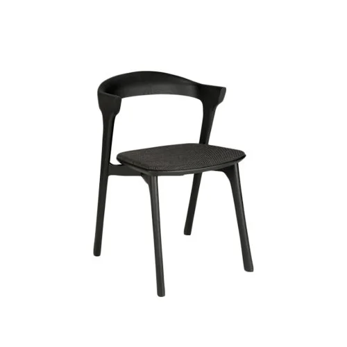 Bok Dining Chair by Ethnicraft with sculptural silhouette and solid oak frame.