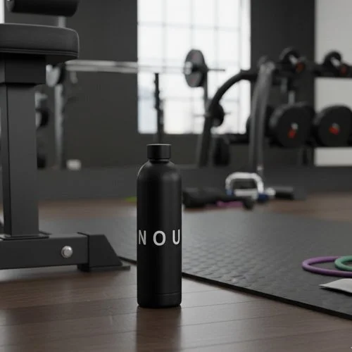 Sustainable hydration accessory powder-coat finish stainless-steel bottle