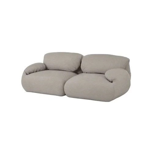 Luva Modular Sofa in Mode fabric with adjustable arms and soft sculptural form.
