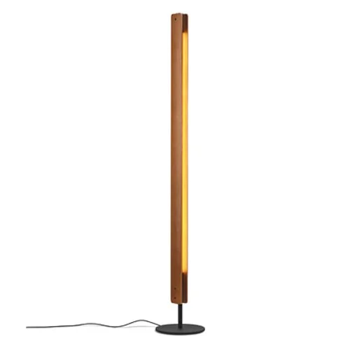 Flos Seki-Han Floor Lamp by Tobia Scarpa with rotating ash wood blades.