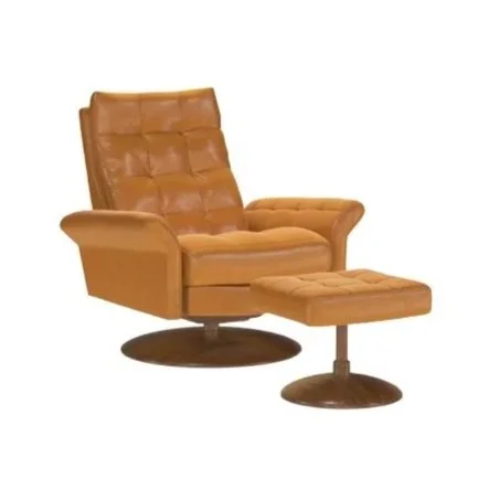 The Pileus Comfort Air™ Recliner and Ottoman by American Leather offers modern design, ergonomic comfort, and endless customization for your living space.