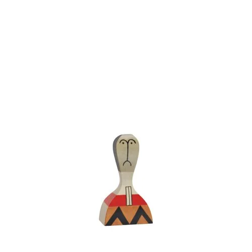 Wooden Doll No. 17 by Alexander Girard for Vitra — a whimsical, hand-painted solid wood collectible with folk art-inspired character.
