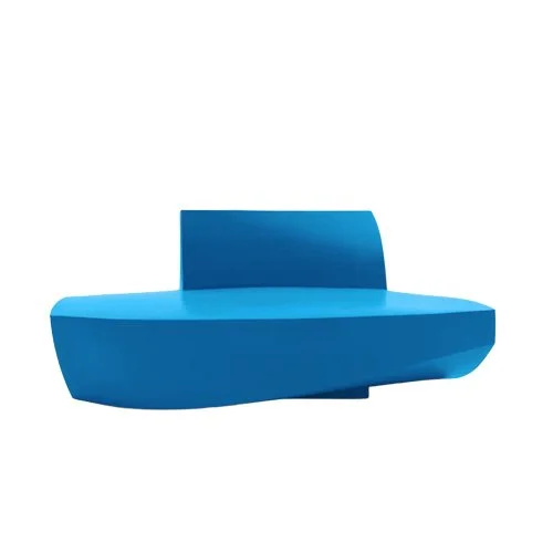 Gehry Sofa by Heller in blue, magenta, yellow, and black—architectural outdoor seating.