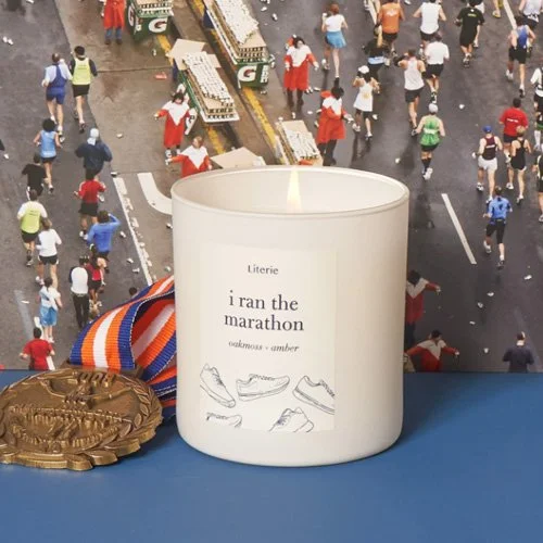 Clean-burning modern candle inspired by New York’s iconic marathon.