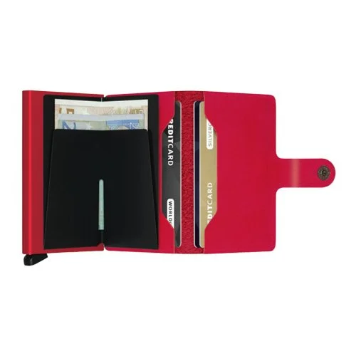 RFID-protected Miniwallet with press-stud closure and one-click card access