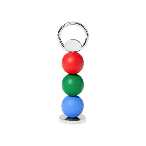 Bold tri-color modern bottle opener with sculptural design accent for home barware.