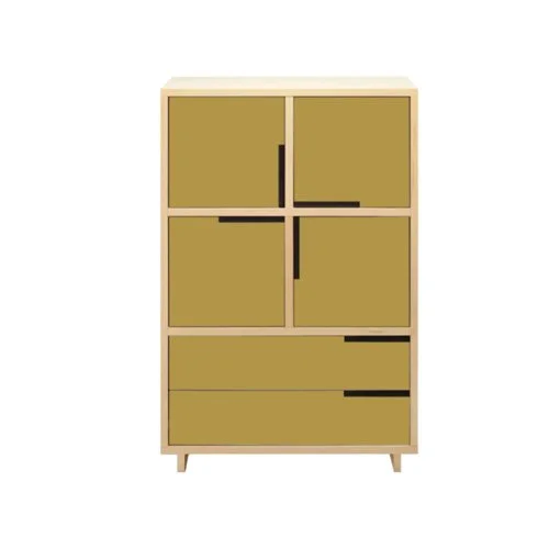 Modular maple cabinet with four doors and two drawers by Blu Dot (Copy)