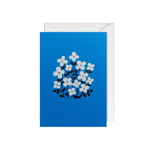 Alexander Girard T&O Violets greeting card with floral graphic design