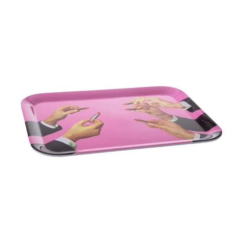 Rectangular plastic tray 32 x 43.5 x 2 cm with vivid graphic