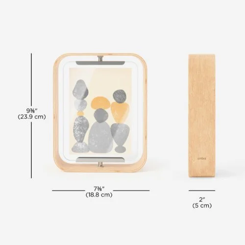 Bellwood 5x7 Frame by Umbra – modern, pivoting beechwood frame for portrait or landscape photo display.
