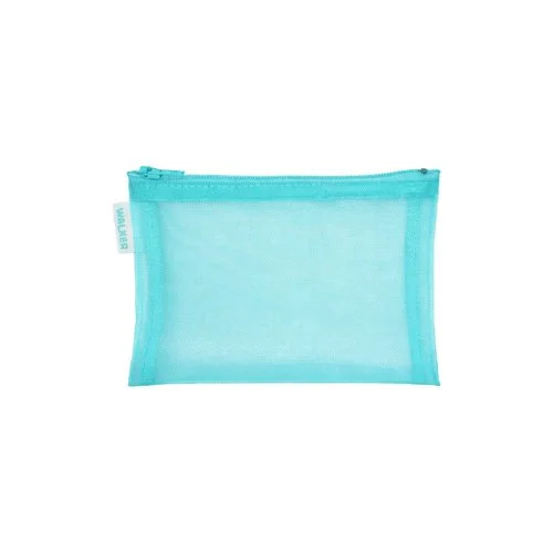 Walker 3.5 x 5 mesh zip cases in assorted colors with zipper closure