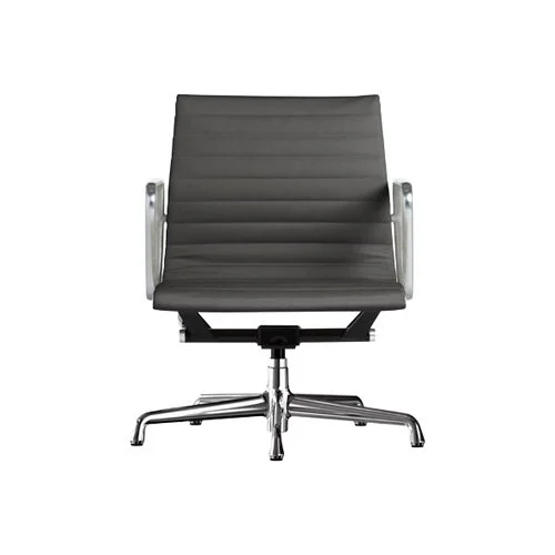 Herman Miller Eames Aluminum Group Management Chair in graphite 2100 series leather