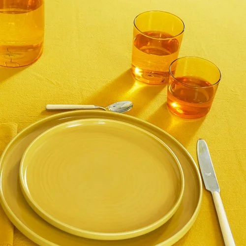 Warm tinted glass tumbler combining durability with refined design.