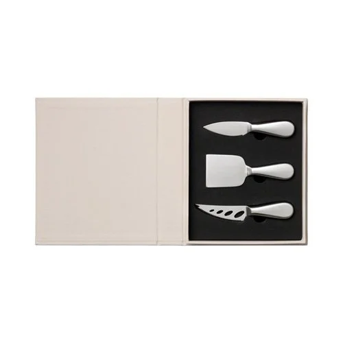 Cheese knives, fork, and server with minimalist design