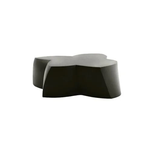 Frank Gehry-designed modern table with UV-resistant finish in vibrant colors.