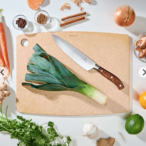 Eco-friendly kitchen board offering heat resistance and durable, dishwasher-safe design