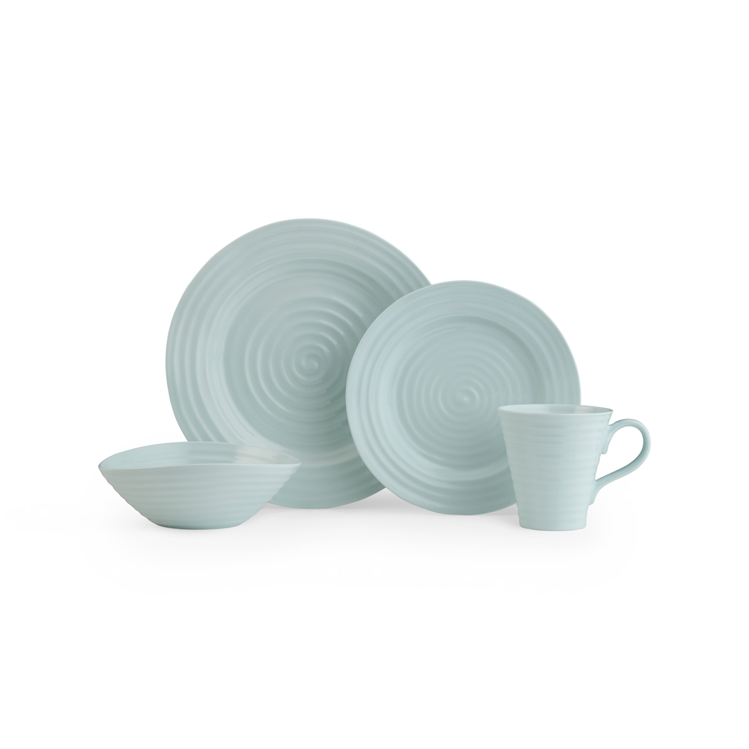 Celadon porcelain salad plate by Sophie Conran for Portmeirion, refined and timeless.