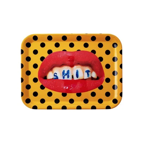 Seletti TOILETPAPER Home melamine tray with bold graphic print and durable finish