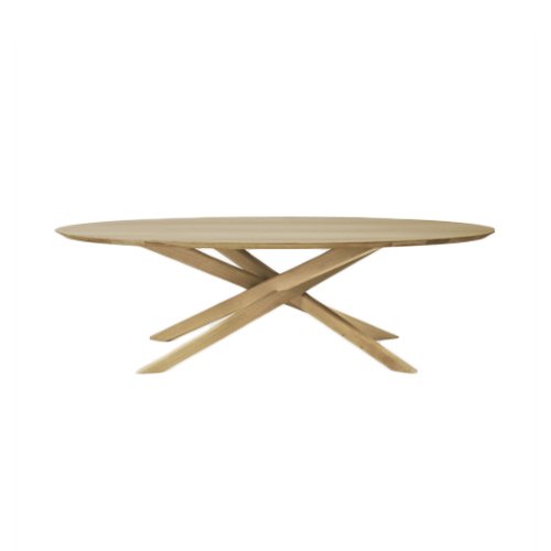 Sculptural oak coffee table designed by Alain van Havre for Ethnicraft
