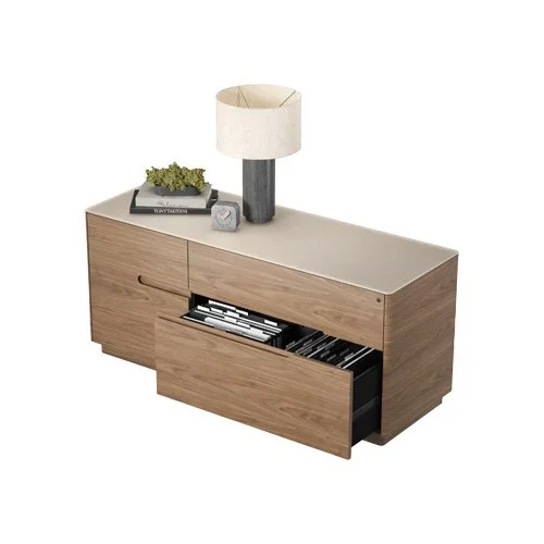 Contemporary office cabinet by BDI offering secure file and accessory storage. (Copy)