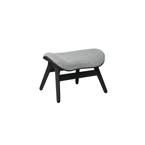 A Conversation Piece Ottoman in black oak with five upholstery options by Umage.