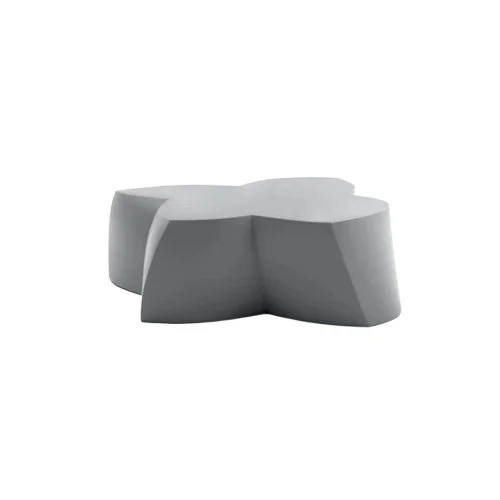 Gehry Coffee Table by Heller in white and silver—modern sculptural design.
