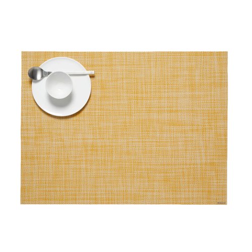 Chilewich Mini Basketweave Placemat in standard rectangular size, a modern woven design for everyday dining.