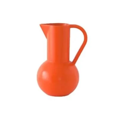 Strøm Jug Large in Vibrant Orange by Nicholai Wiig-Hansen for Raawii