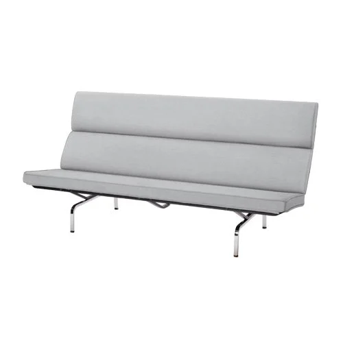 Small-scale seating solution with durable upholstery and steel frame support.