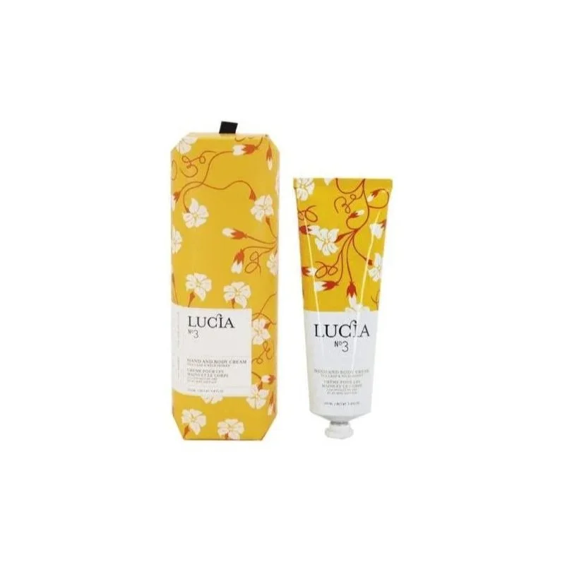Tea leaf and wild honey hand and body cream by Lucia, botanical skincare essentials, modern clean beauty
