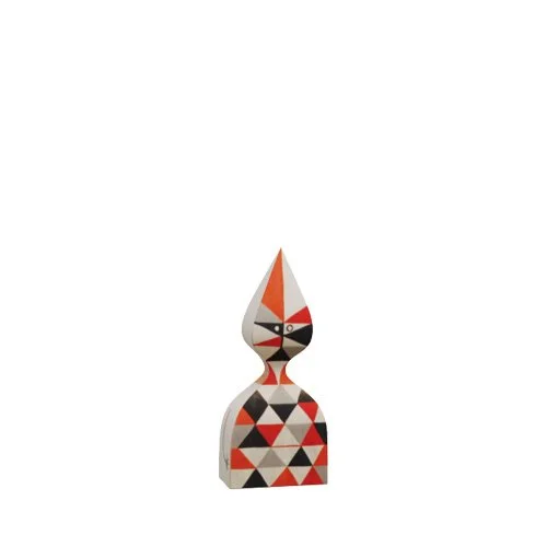 Wooden Doll No. 12 by Alexander Girard for Vitra — a whimsical, hand-painted solid wood collectible inspired by folk art traditions.